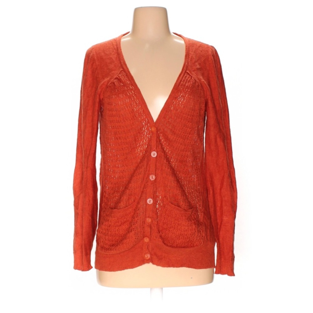 Anthropologie Burnt orange/rust cardigan